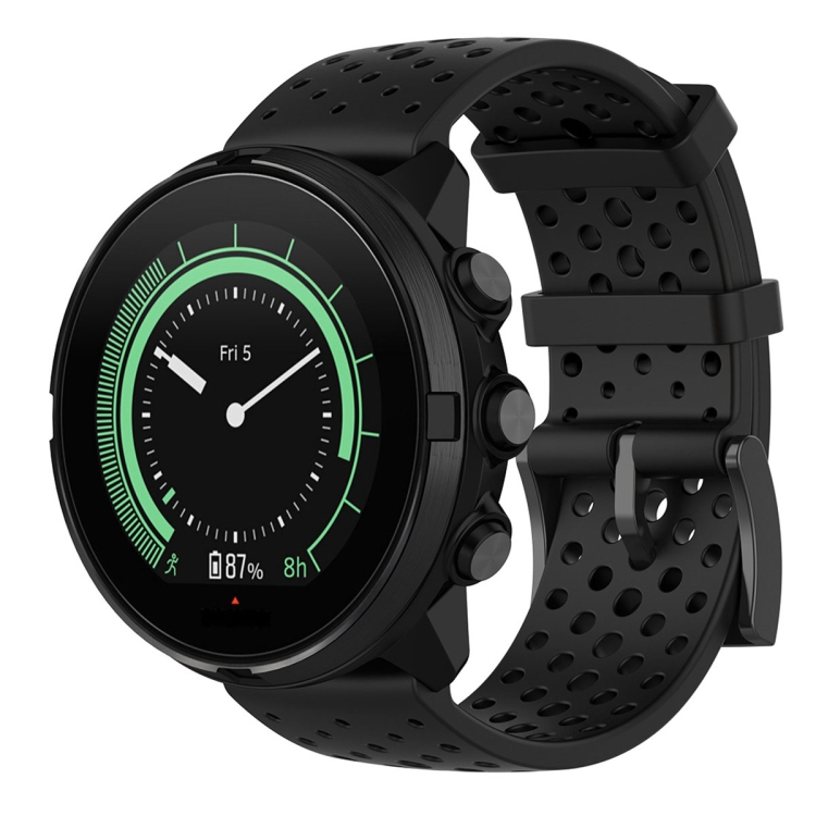Levně HOLE Silikonový řemínek pro Suunto 9 / Suunto 7 / Suunto 9 Baro / Suunto Spartan Sport černý