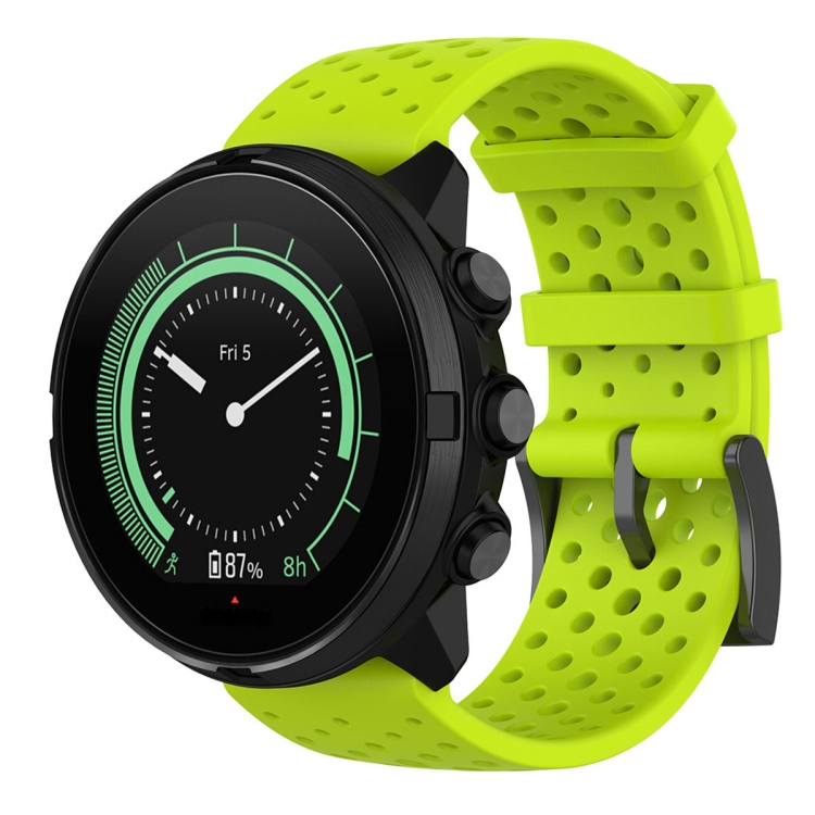 HOLE Silikonový řemínek pro Suunto 9 / Suunto 7 / Suunto 9 Baro / Suunto Spartan Sport zelený