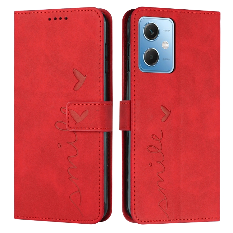 Levně ART SMILE Peněženkový kryt se šňůrkou Xiaomi Redmi Note 12 5G červený
