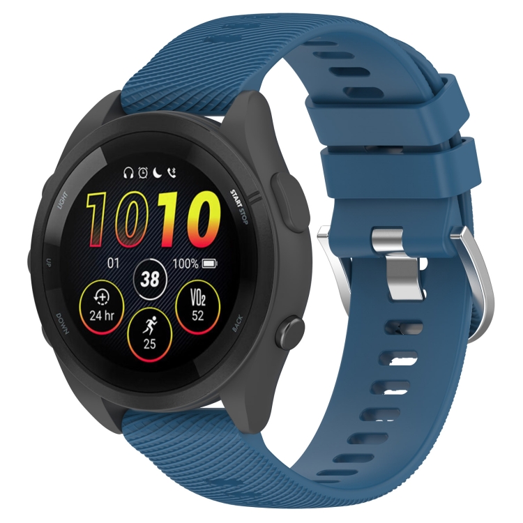 Levně RUBBER Silikonový řemínek Garmin Forerunner 265S světle modrý
