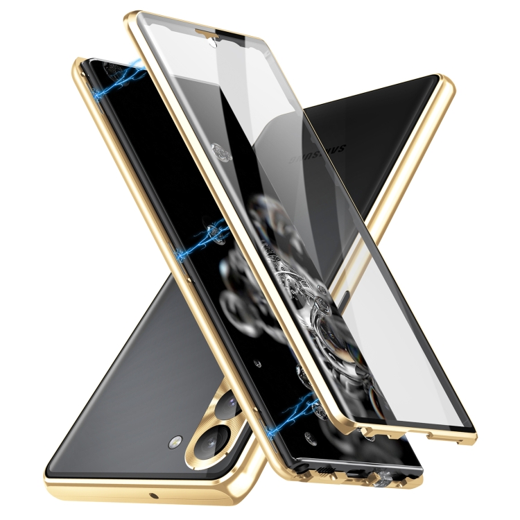 Magnetický kryt 360 pro Samsung Galaxy S23 Plus 5G zlatý