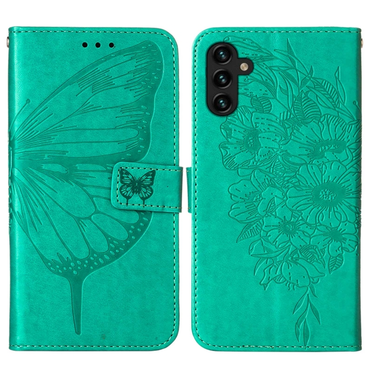 ART BUTTERFLY Peněženkový kryt Samsung Galaxy A34 5G zelený