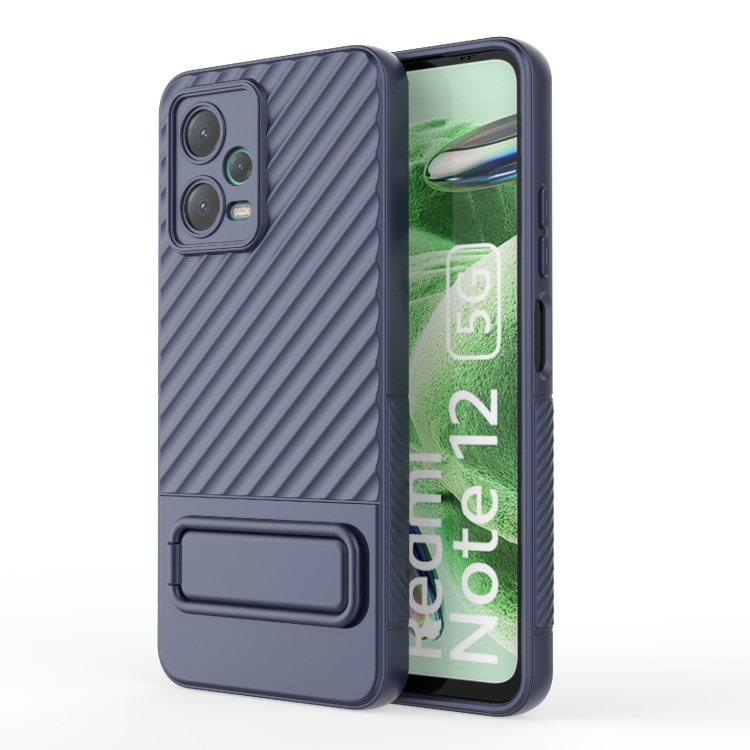 WAVY Ochranný kryt se stojanem Xiaomi Redmi Note 12 Pro + 5G tmavomodrý