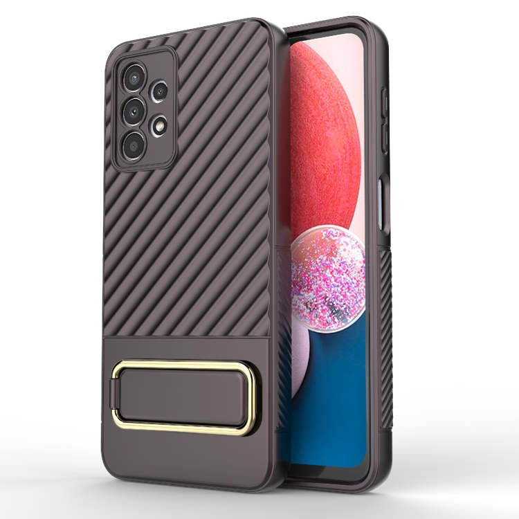 Levně WAVY Ochranný kryt se stojanem Samsung Galaxy A13 hnědý
