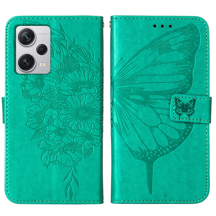 Levně ART BUTTERFLY Peněženkový kryt Xiaomi Redmi Note 12 Pro + 5G zelený