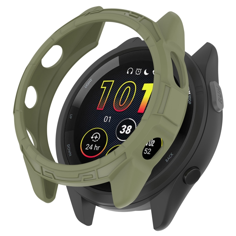 TPU HALF COVER Obal pro Garmin Forerunner 265S zelený