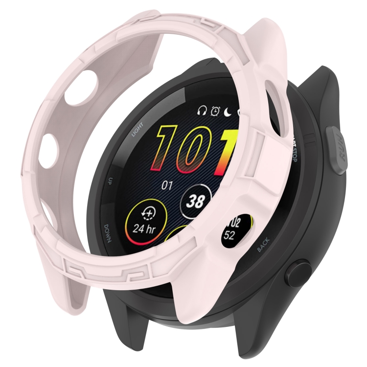 Levně TPU HALF COVER Obal pro Garmin Forerunner 265S růžový