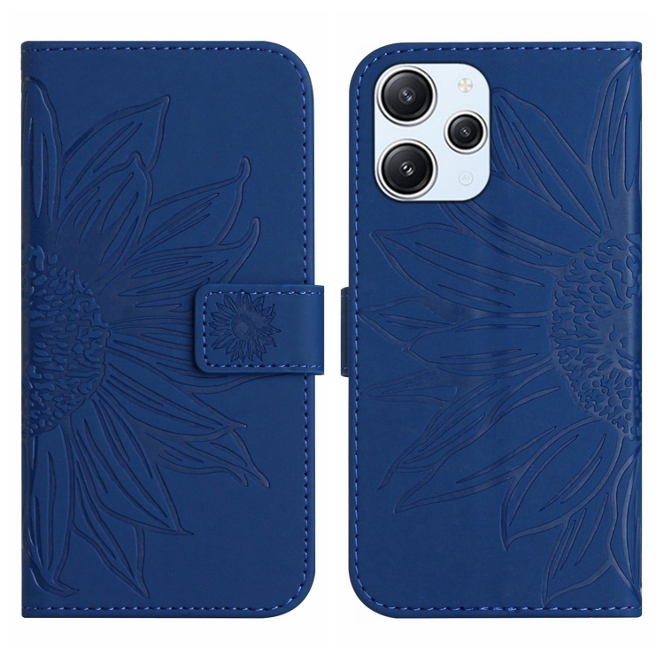 Levně ART SUN FLOWER Peněženkové pouzdro s řemínkem Xiaomi Redmi 12 modré