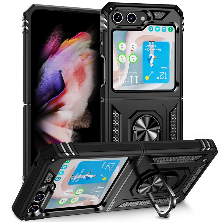 RING Ochranný kryt s držákem Samsung Galaxy Z Flip 5 5G černý