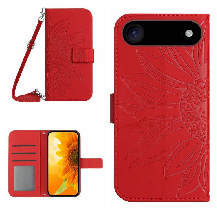 Levně ART SUNFLOWER Peněženkový obal se šňůrkou pro Apple iPhone Air červený