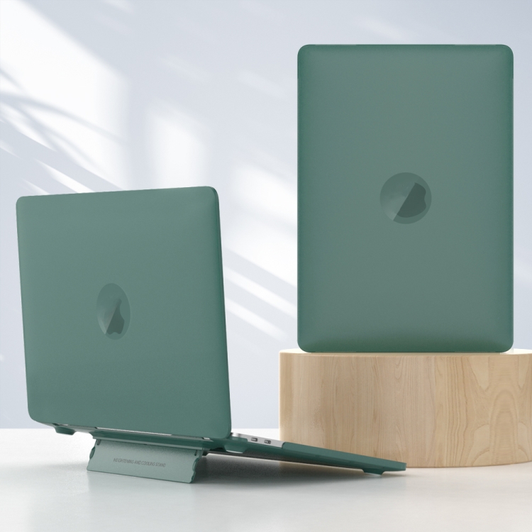 Levně FROST Obal pro Macbook Air 13 A1932 / A2179 / A2337 tmavě zelený