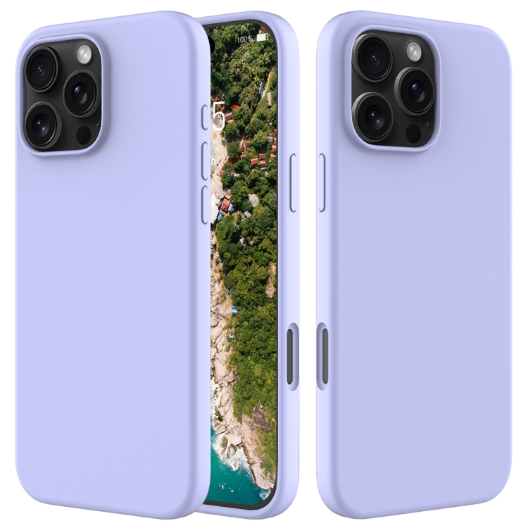 Levně RUBBER Ochranný kryt pro Apple iPhone 16 Pro fialový
