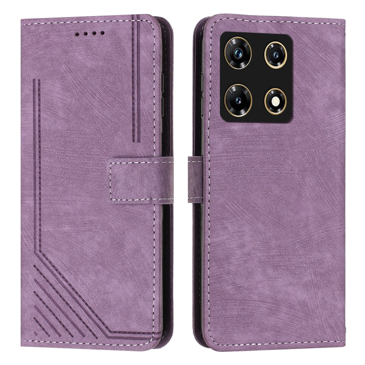 Levně STRIPE Peněženkové pouzdro s řemínkem Infinix Note 30 Pro fialové