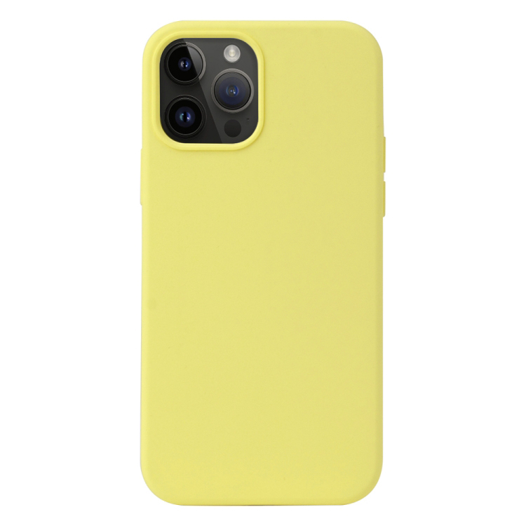 Levně RUBBER Ochranný kryt pro Apple iPhone 15 Pro Max žlutý