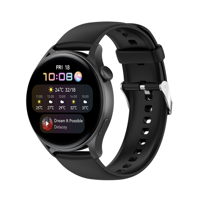 Levně SILICONE Řemínek pro Huawei Watch 4 / Watch 4 Pro černý