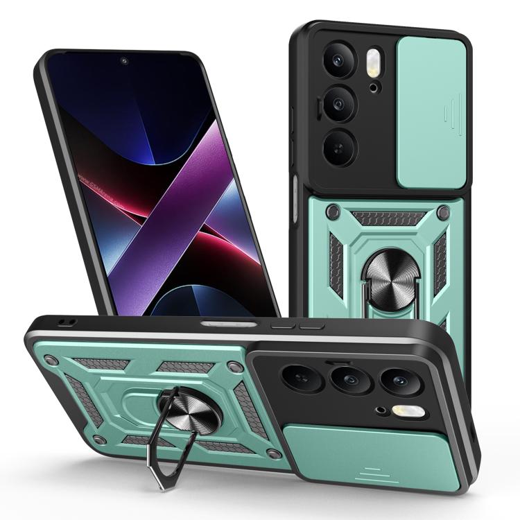Levně RING CAMERA Kryt s držákem pro Realme C75 / Realme 14x 5G zelený