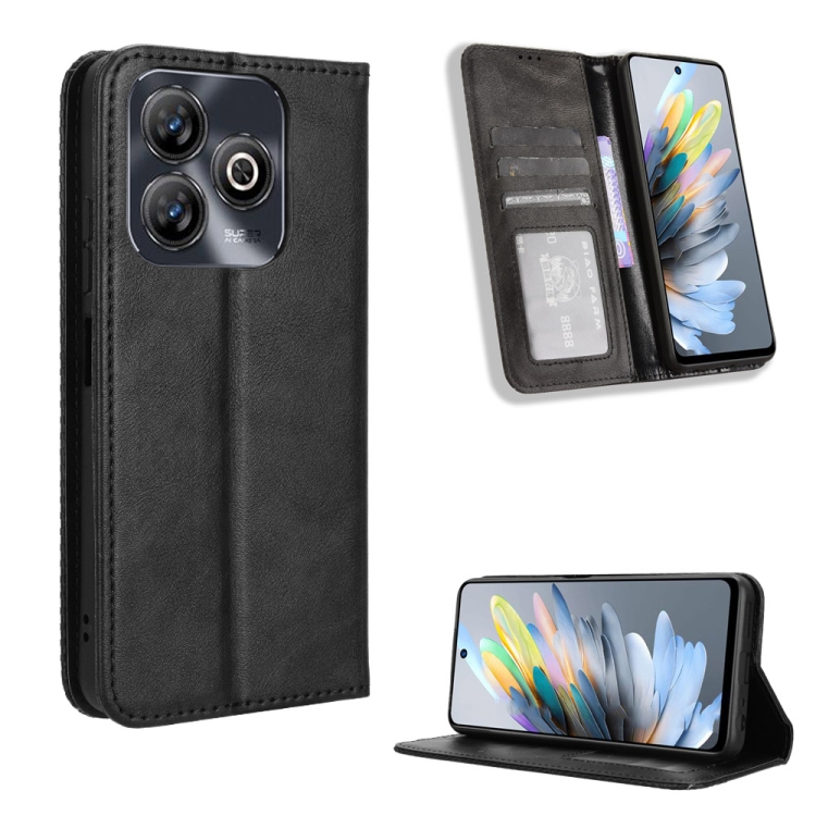 Levně BUSINESS Peněženkový kryt pro ZTE Blade A75 černý