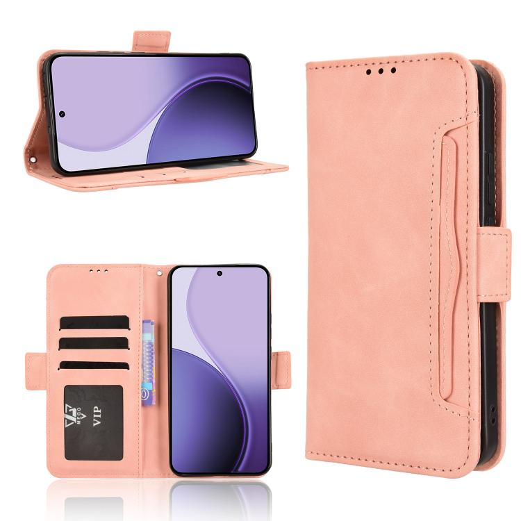 Levně Přihrádkový peněženkový obal pro Oppo Reno14 5G růžový
