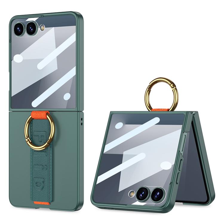 Levně GKK BAND Ochranný kryt s držákem Samsung Galaxy Z Flip7 5G zelený