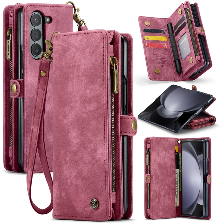 Levně WALLET Ochranný kryt s peněženkou 2v1 pro Samsung Galaxy Z Fold 5 5G červený