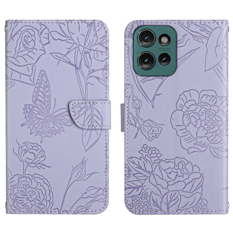 ART BLOSSOM Peněženkový obal pro Motorola Edge 60 Neo / 50 Neo / ThinkPhone 25 fialový
