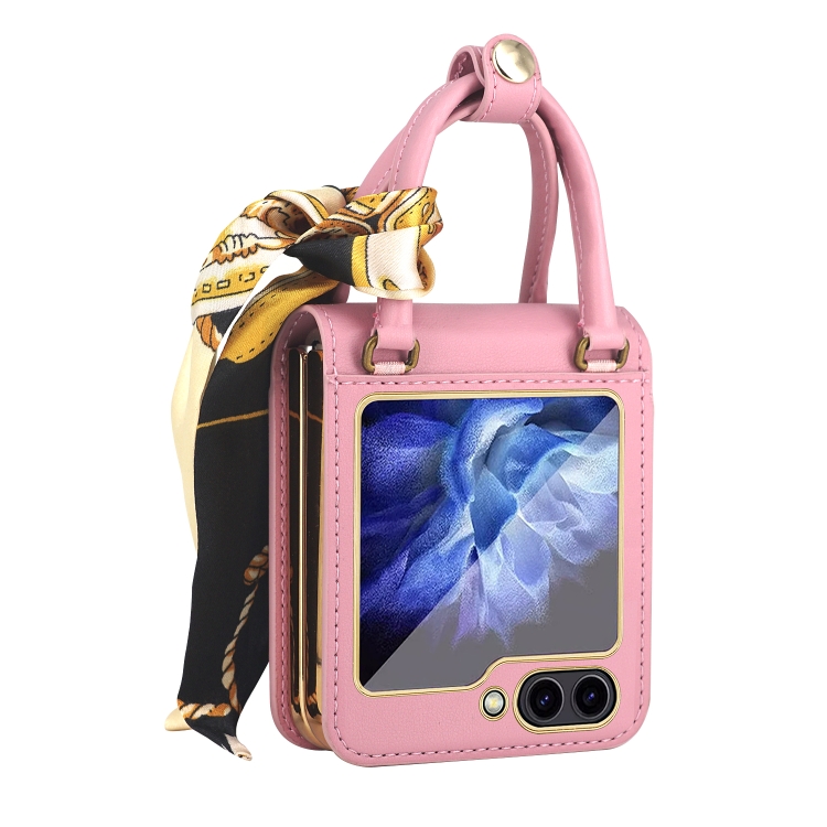 Levně GKK HANDBAG Ochranný obal Samsung Galaxy Z Flip 5 5G růžový