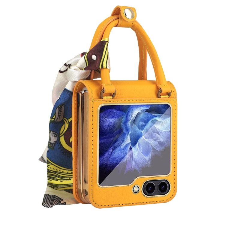 Levně GKK HANDBAG Ochranný obal Samsung Galaxy Z Flip 5 5G žlutý