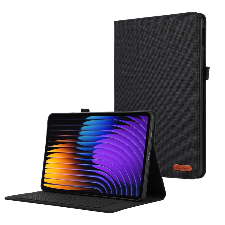 Levně FABRIC Zaklápěcí kryt pro Xiaomi Pad 7 / Pad 7 Pro / Pad 8 / Pad 8 Pro černý