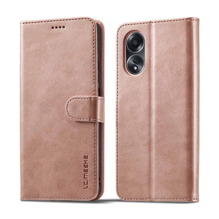 Levně IMEEKE Peněženkový obal pro Oppo A78 růžovozlatý