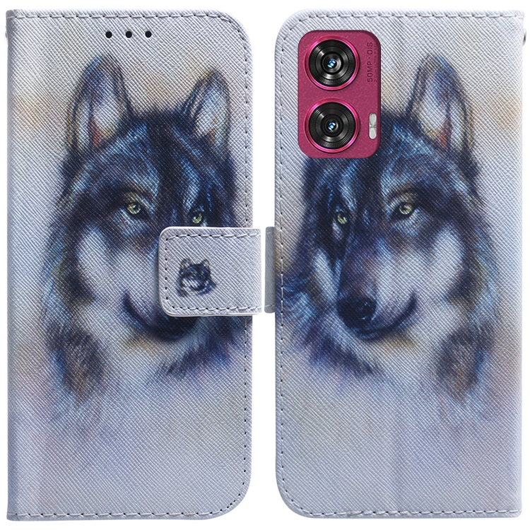 ART Peněženkový kryt pro Motorola Edge 50 Fusion WOLF