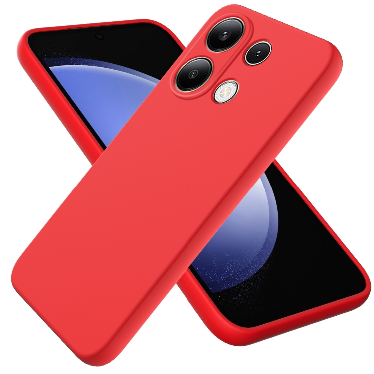 Levně RUBBER Ochranný kryt pre Xiaomi Redmi Note 13 Pro / Poco M6 Pro červený