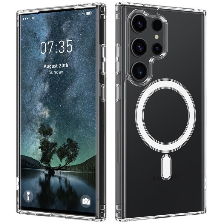 Levně TRANSPARENT MAGSAFE Kryt pro Samsung Galaxy S24 Ultra 5G průhledný