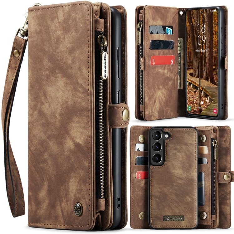 WALLET Ochranný kryt s peněženkou 2v1 pro Samsung Galaxy S24 5G hnědý