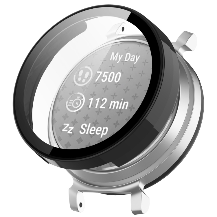 Levně PC FULL COVER Plastový kryt se sklem pro Garmin Lily 2 černý