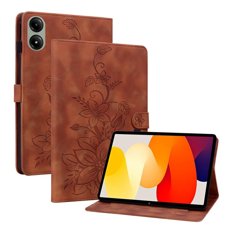 Levně ART LILY Zaklápěcí pouzdro pro Xiaomi Redmi Pad 2 hnědé