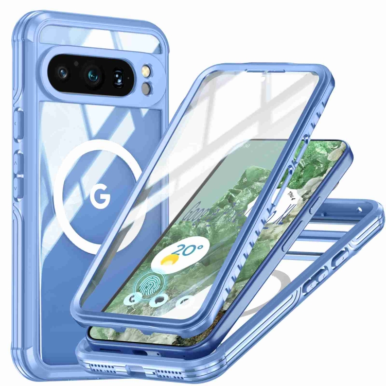 Levně DUAL MAGSAFE Oboustranný ochranný kryt pro Google Pixel 9 Pro XL modrý