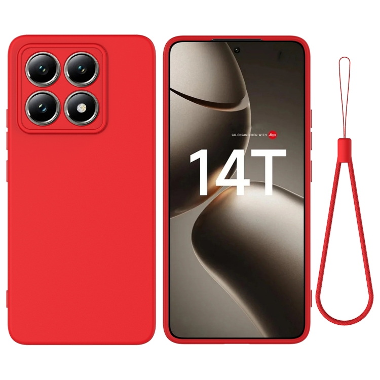 Levně RUBBER Ochranný kryt pro Xiaomi 14T červený