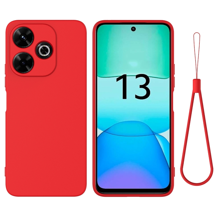 Levně RUBBER Ochranný obal pro Xiaomi Redmi 13 červený