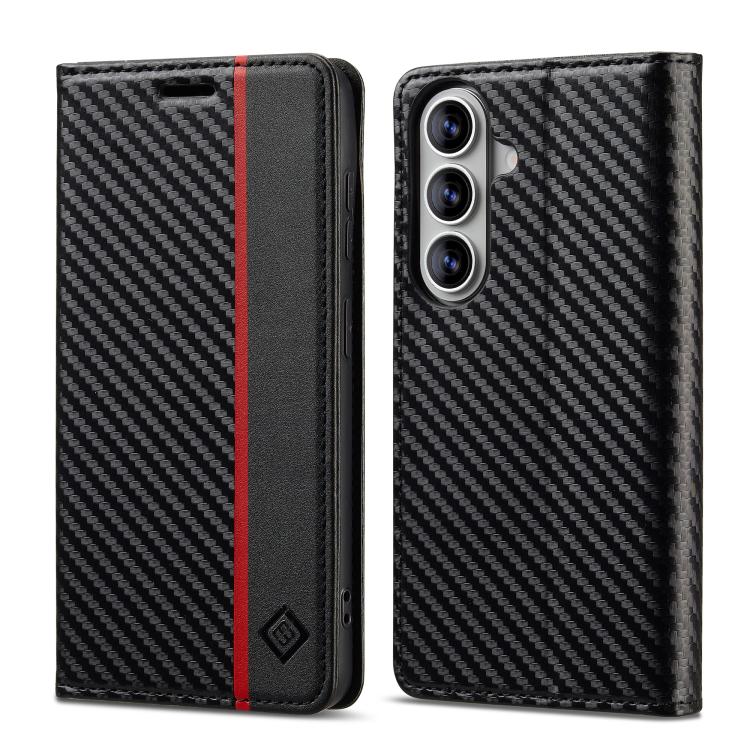 Levně IMEEKE CARBON Peněženkové pouzdro pro Samsung Galaxy S26+ 5G černé