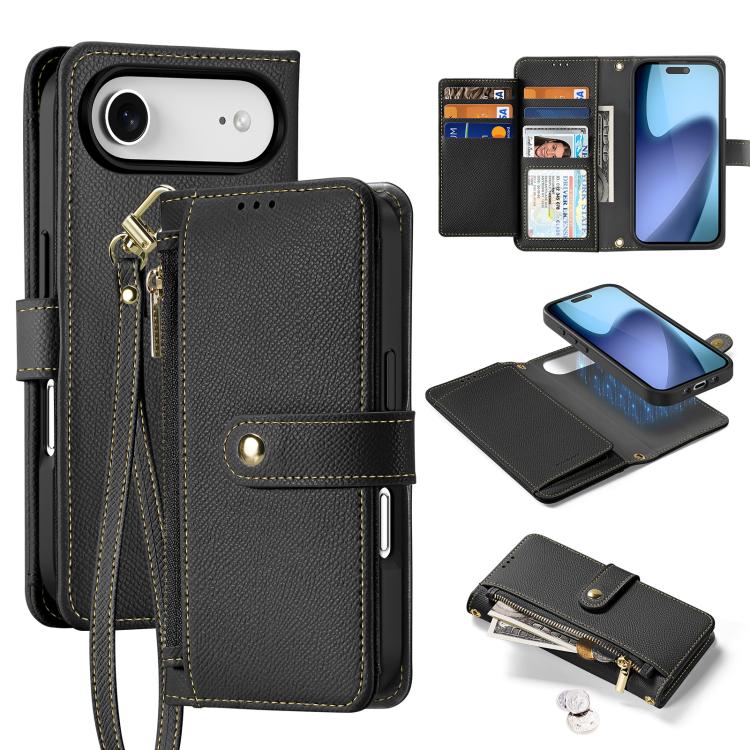 Levně DUX LAWA Ochranný kryt a pouzdro na peněženku 2v1 Apple iPhone Air černý