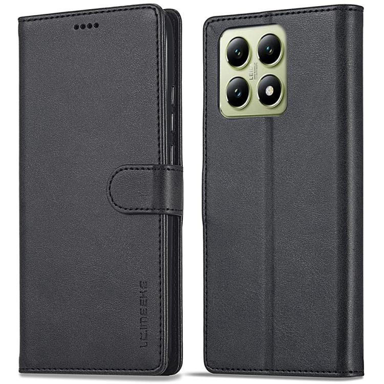 Levně IMEEKE Peněženkový obal pro Xiaomi 14T Pro černý