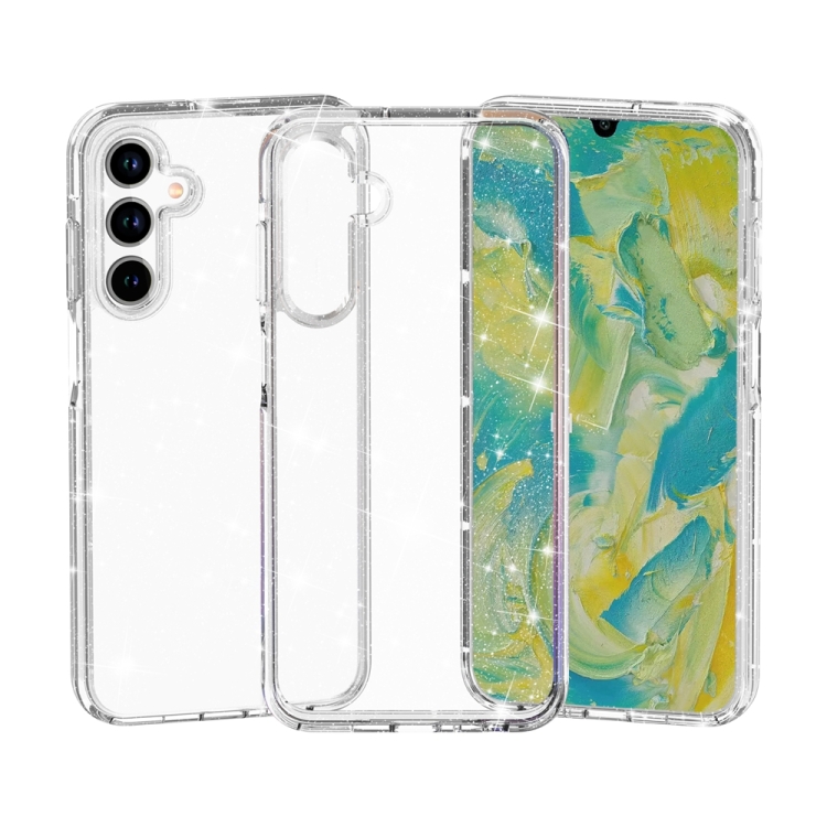 Levně CLARO Ochranný kryt pro Samsung Galaxy A16 / A16 5G TRANSPARENT GLITTER