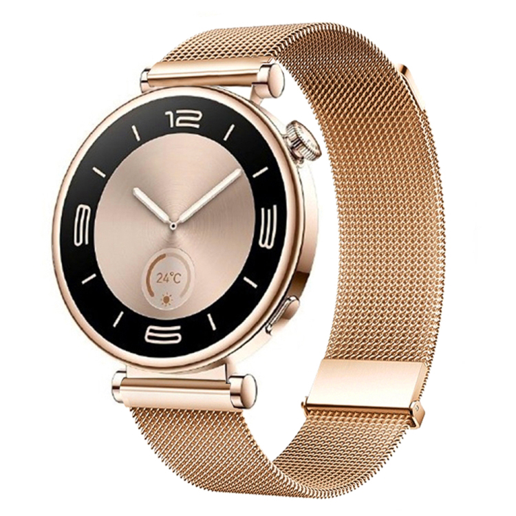 Levně MILANESE Kovový řemínek pro Huawei Watch GT 5 41mm / GT 6 41mm ROSE GOLD