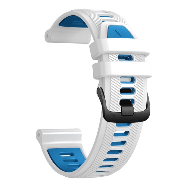 Levně SPORTY Vyměnitelný silikonový řemínek Garmin Forerunner 965 bílo-modrý