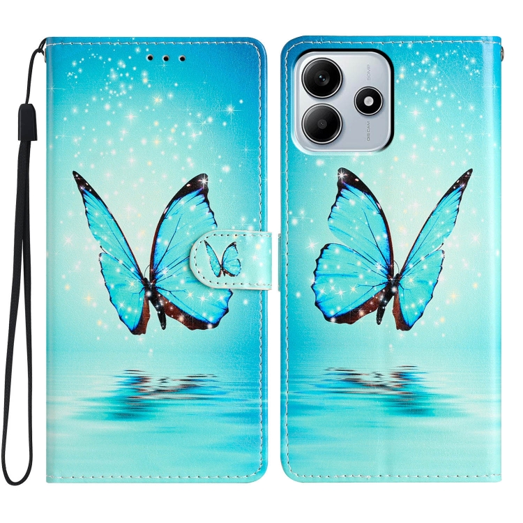 Levně ART Peněženkový kryt pro Xiaomi Redmi Note 14 5G BLUE BUTTERFLY