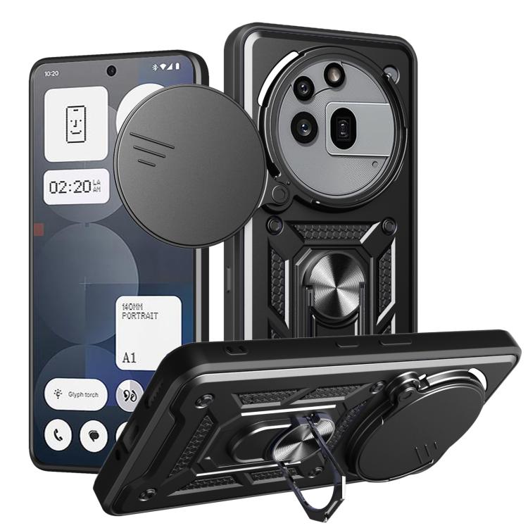 Levně RING CAMERA Kryt s držákem pro Nothing Phone (3a) Pro černý