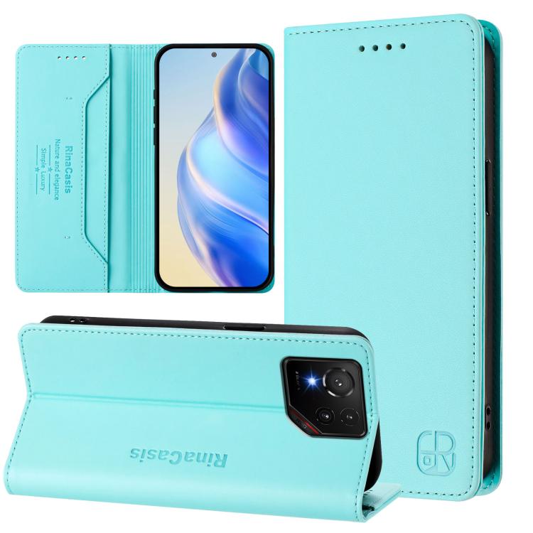Levně RINA Zaklápěcí pouzdro pro Asus ROG Phone 9 / ROG Phone 9 Pro tyrkysové