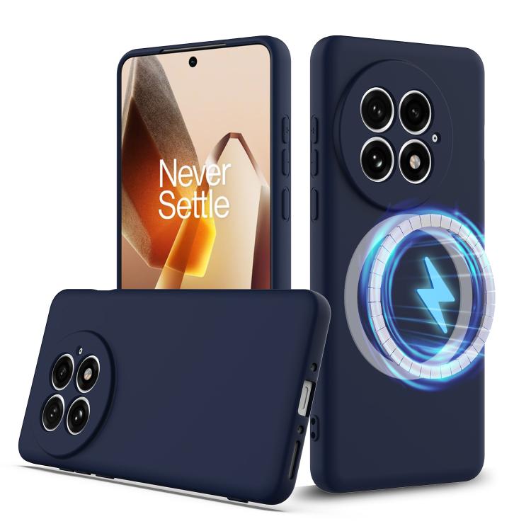 Levně RUBBER MAGSAFE Silikonový kryt pro OnePlus 13 5G NAVY BLUE