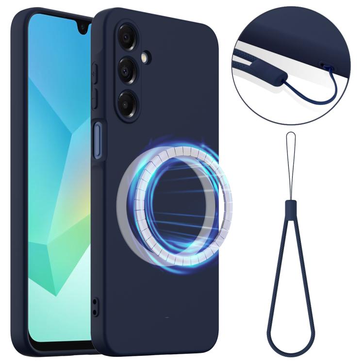 Levně RUBBER MAGSAFE Silikonový kryt pro Samsung Galaxy A17 / A17 5G NAVY BLUE