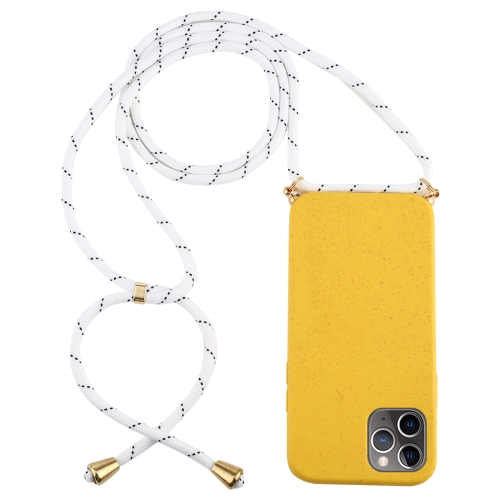 Levně ROPE Kryt se šňůrkou Apple iPhone 12/12 Pro žlutý